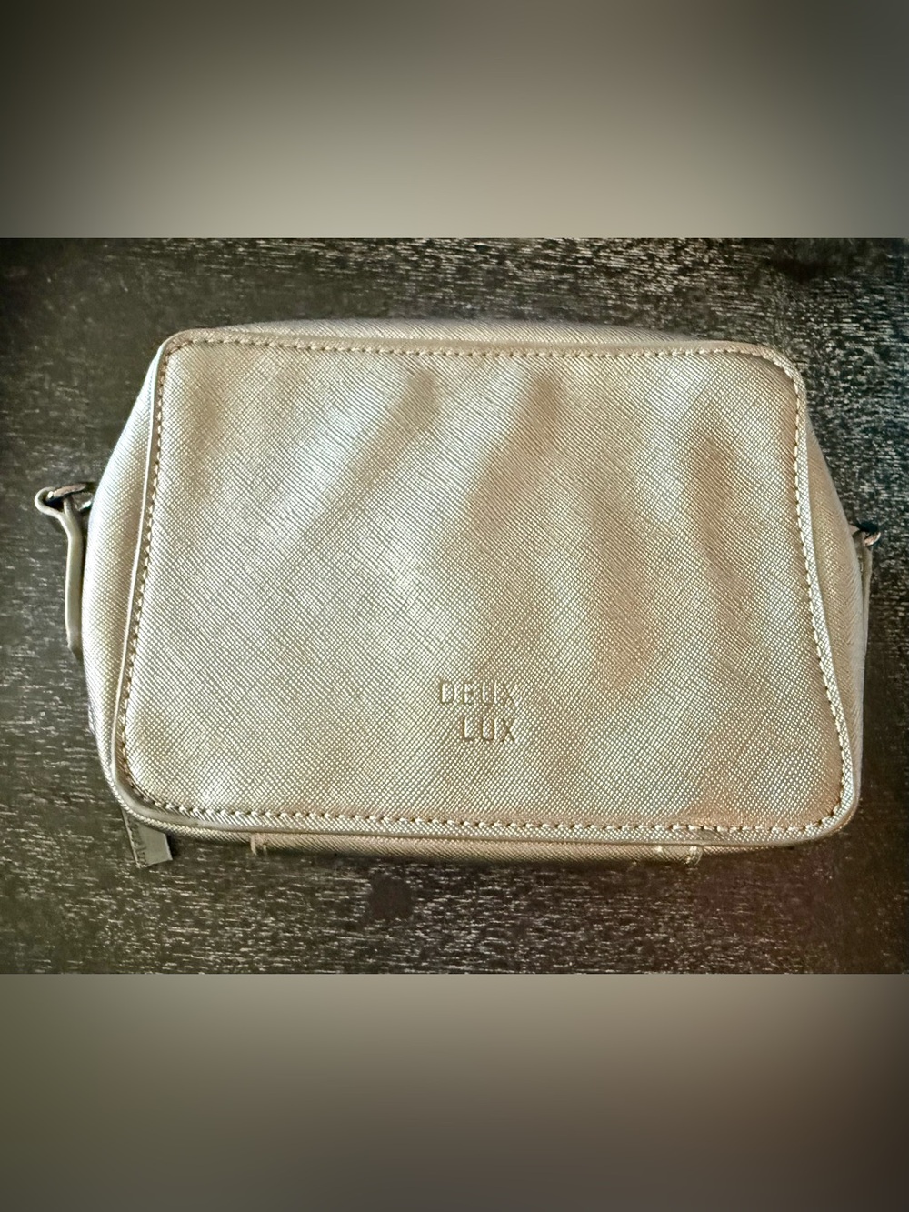 Deux Lux Metallic Gunmetal Grey Crossbody/Belt Camera Bag